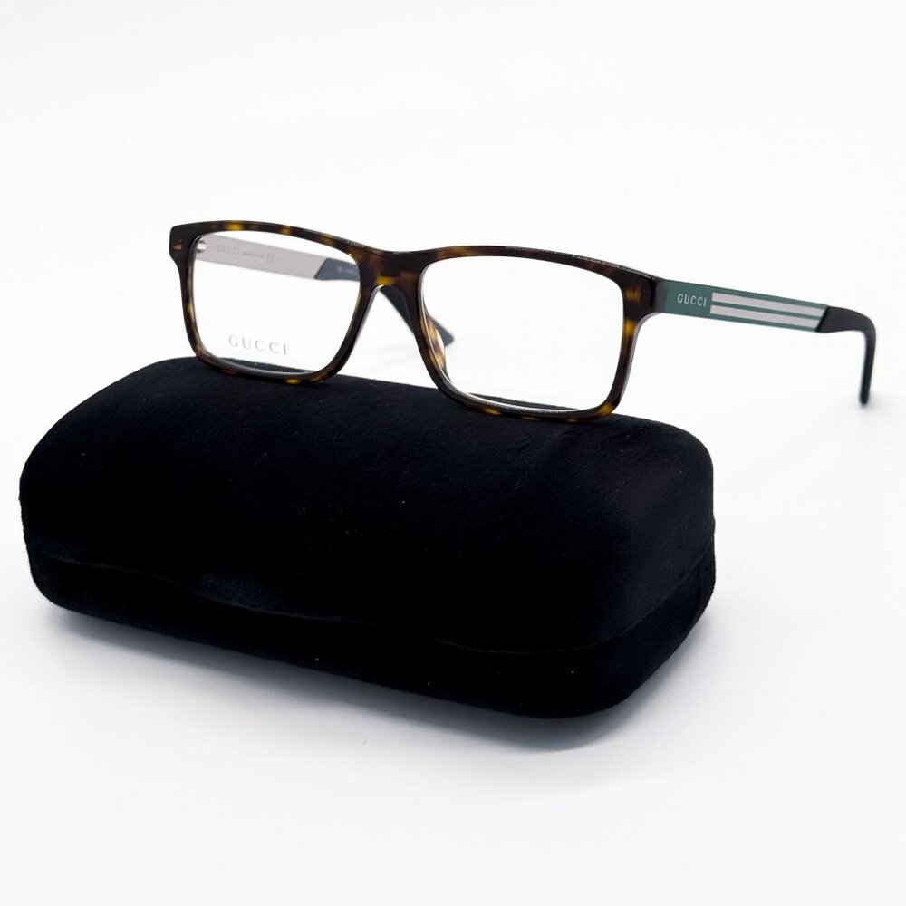 NEW GG0692O 002 GUCCI MEN HAVANA GREEN EYEGLASSES GUCCI